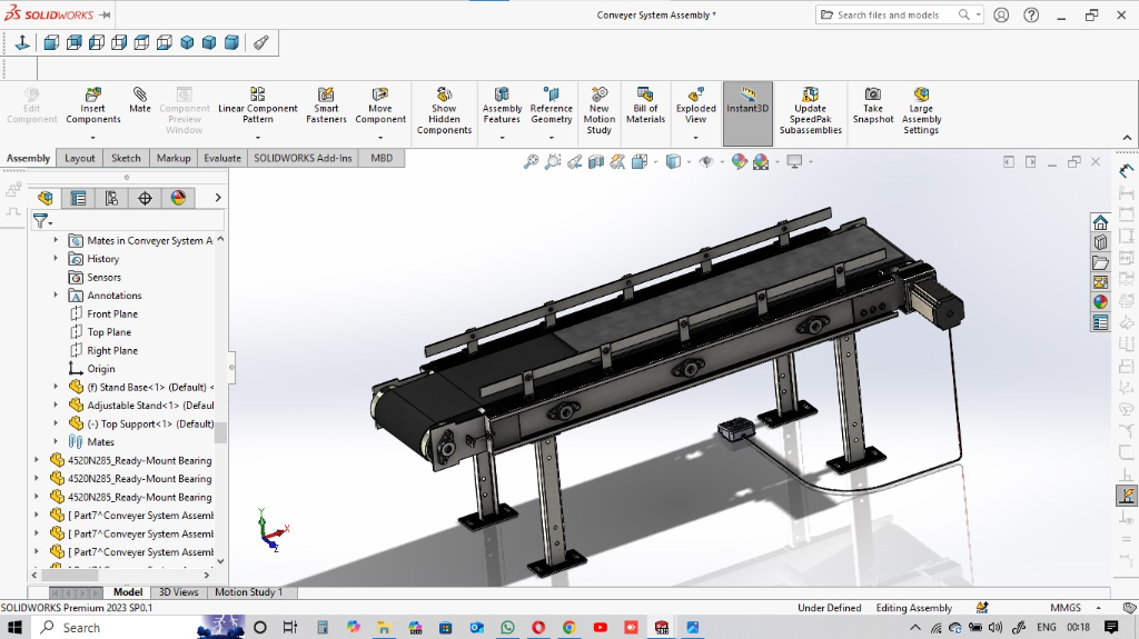 1500mm Low-Cost Industrial Belt Conveyor System