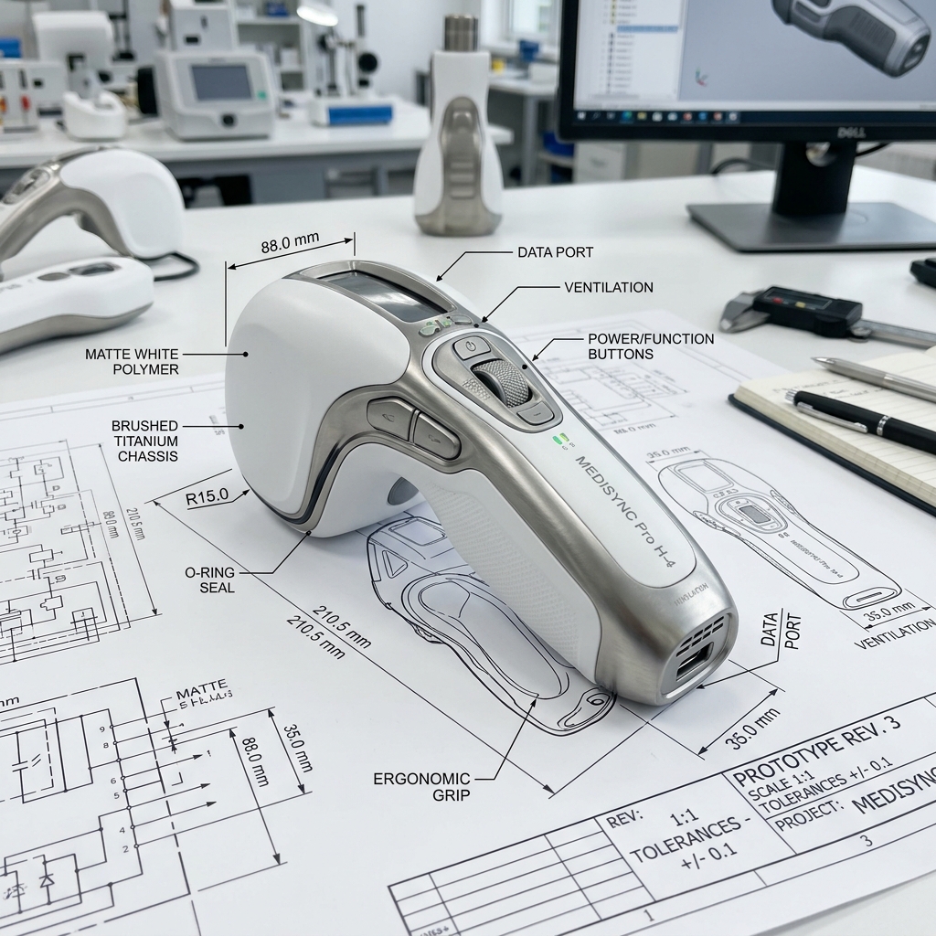 Ergonomic Medical Device Housing Prototype
